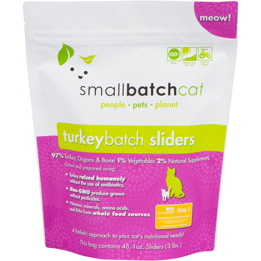 Small Batch Turkey 1 oz sliders for cats 3 lb