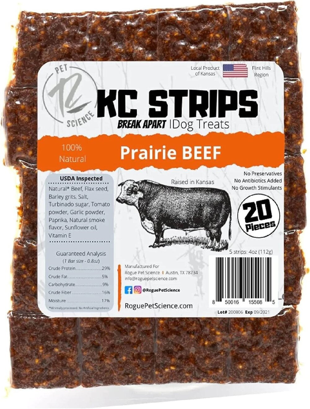 KC Strips, 100% Natural Dog-Training Jerky Treats