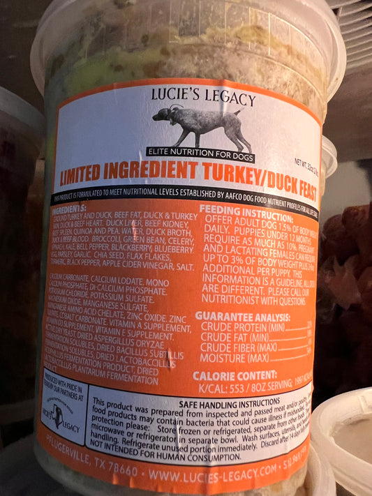 Cooked- Limited Ingredient Turkey/Duck 32 oz Deli Container