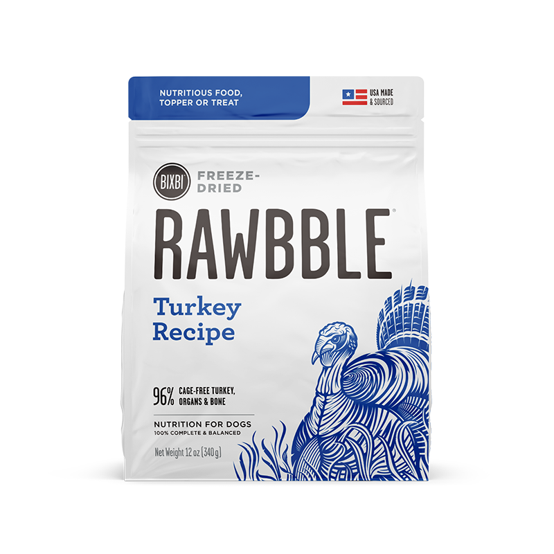 Rawbble® Freeze-Dried Food for Dogs – Turkey Recipe