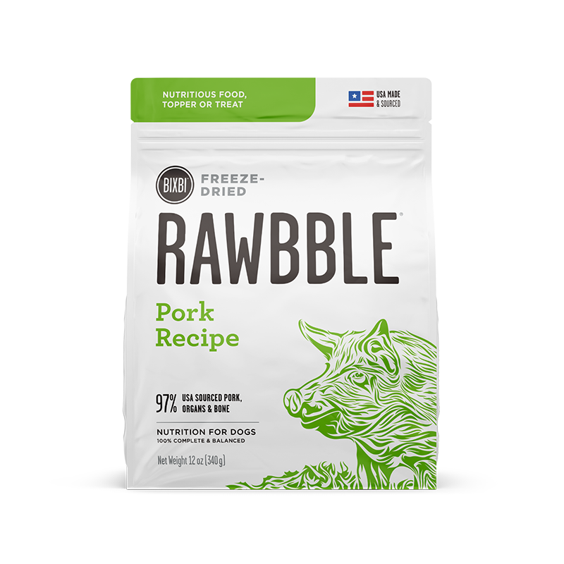 Rawbble® Freeze-Dried Food for Dogs – Pork Recipe