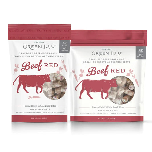 Green Juju Freeze Red Beef Bites 18 oz Topper or Treats