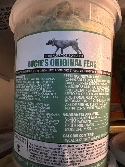 Lucies Original Feast (Cooked) 32 oz Deli Container