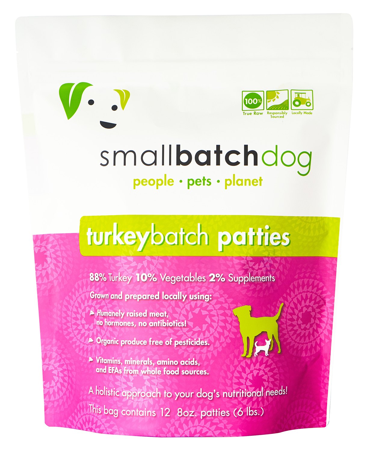 Small Batch Raw Turkey Patties for Dogs 6 Lb