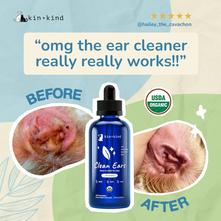 Kin + Kind Ear Cleaner Leave In 4 oz.