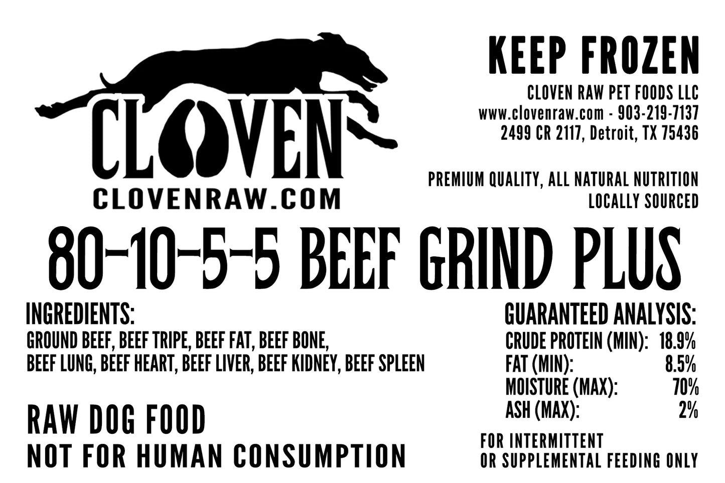 PLUS Beef Grind- 80/10/5/5