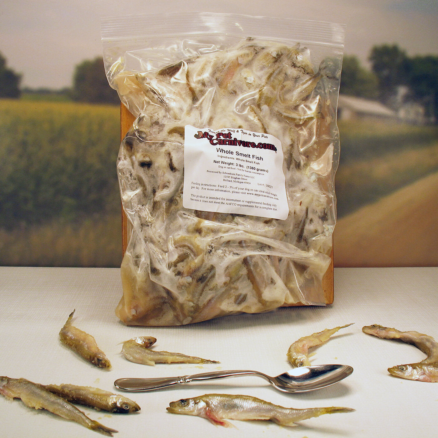 Whole Prey Smelt Fish-3 LB.