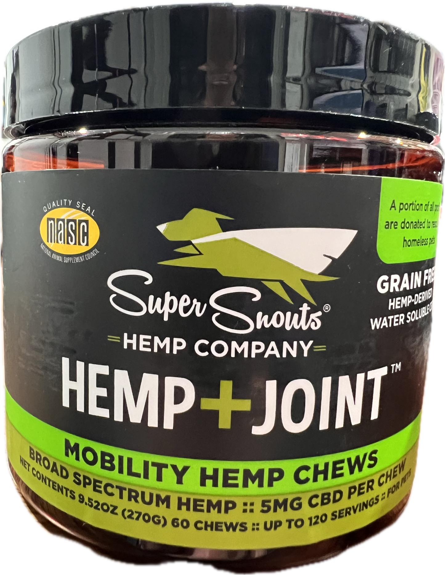 DYD Super Snout Hemp Joint Chews Plus Green Lipped Muscle 5 mg 60 count