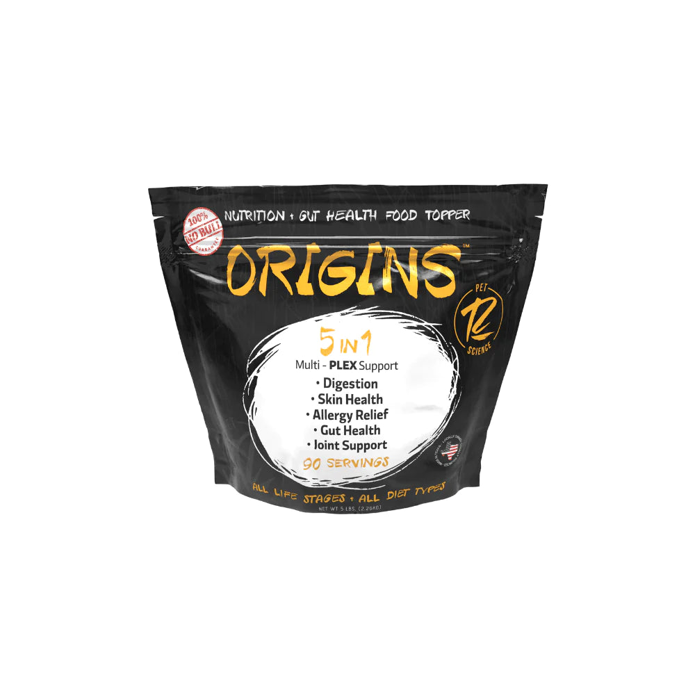 Origins 5-in-1 Dog Supplement, Powdered Food Topper for Active Dogs- Fish Flavor