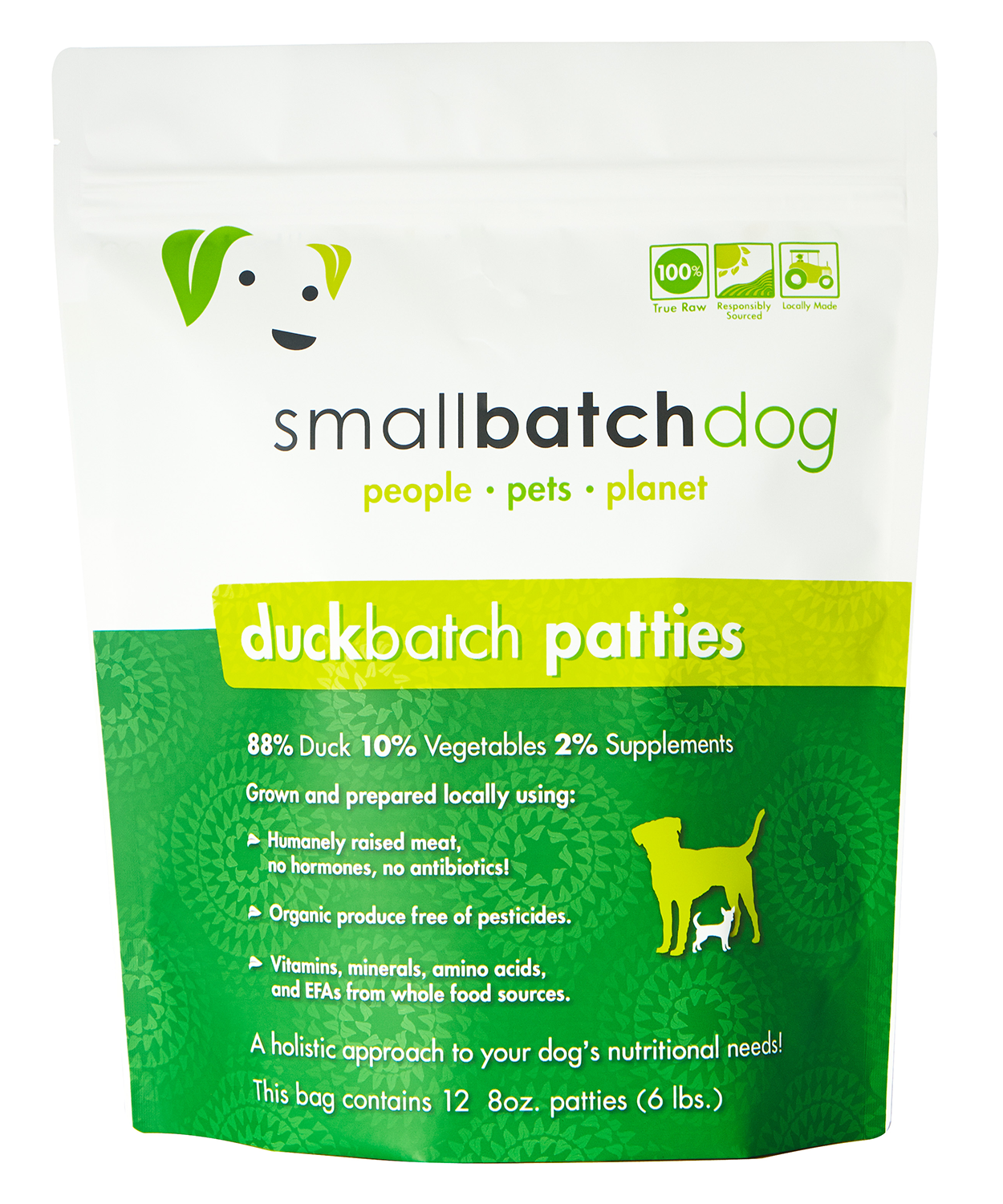 Small Batch Raw Duck 1 oz Patties for Dogs 3 Lb