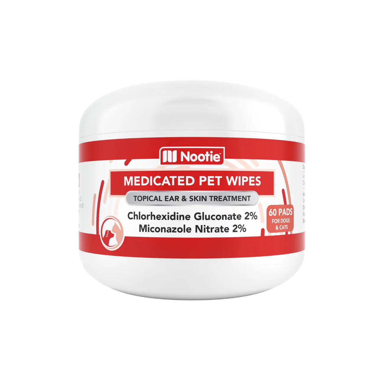 Nootie Medicated Pet Wipes 60 ct.