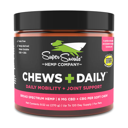 Super Snout CHEWS WISELY : CHEWS DAILY : DAILY MOBILITY + JOINT SUPPORT