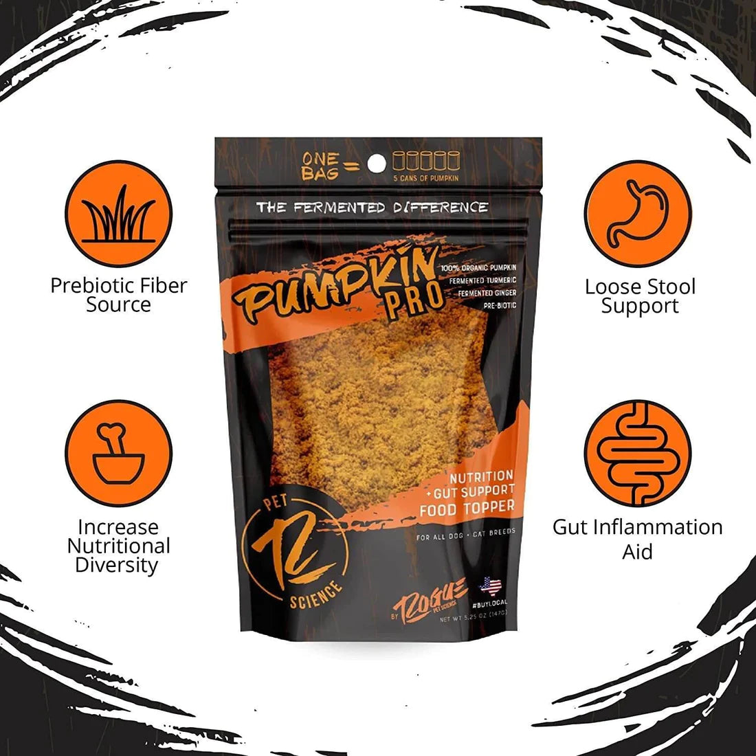 Pumpkin Pro for Dogs, Powdered Digestive-Support Food Topper